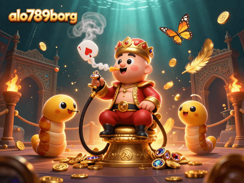Engage with alo789borg's exciting games in an enchanting illustrated casino scene.