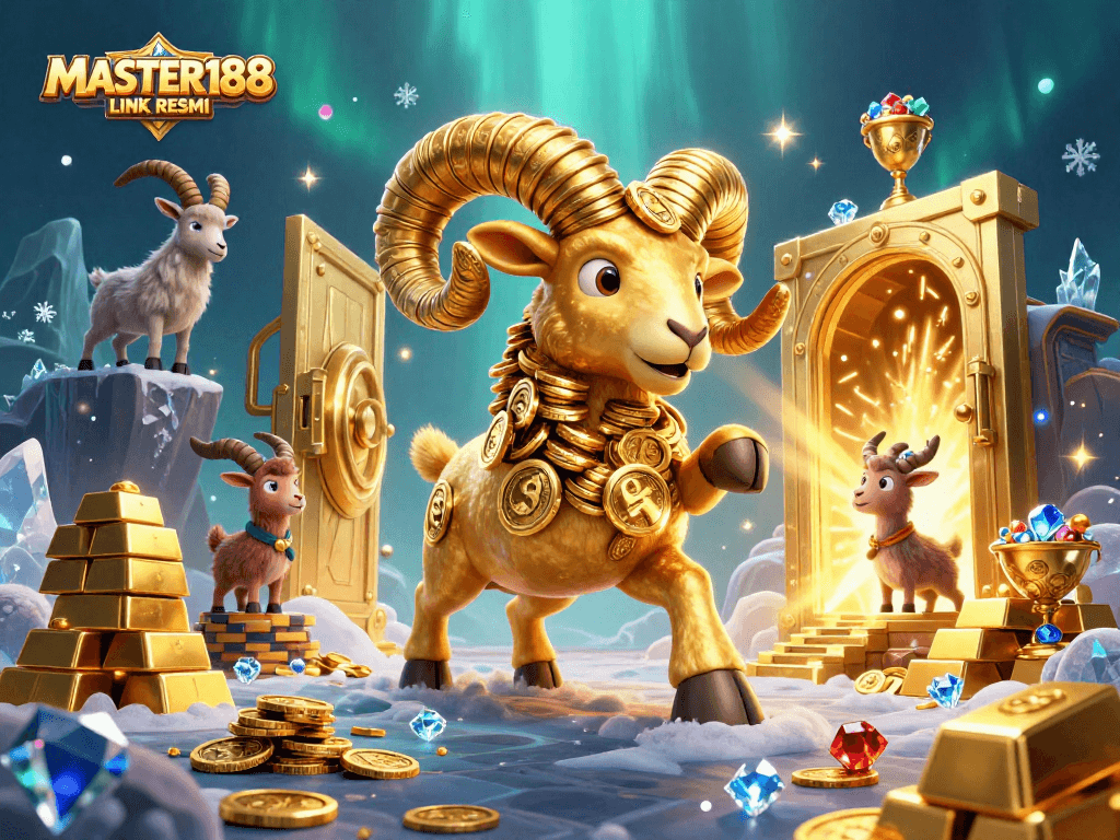 Experience excitement with MASTER188 LINK RESMI as the golden ram charges amidst dazzling treasures.