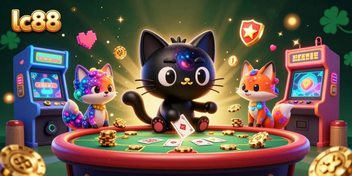 Engage with lc88's thrilling cosmic casino experience featuring animated characters and dynamic gaming elements.