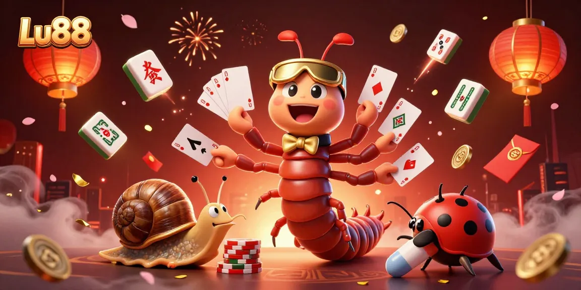 Experience excitement at Lu88 with a vibrant 3D casino scene featuring animated characters and dynamic game elements.