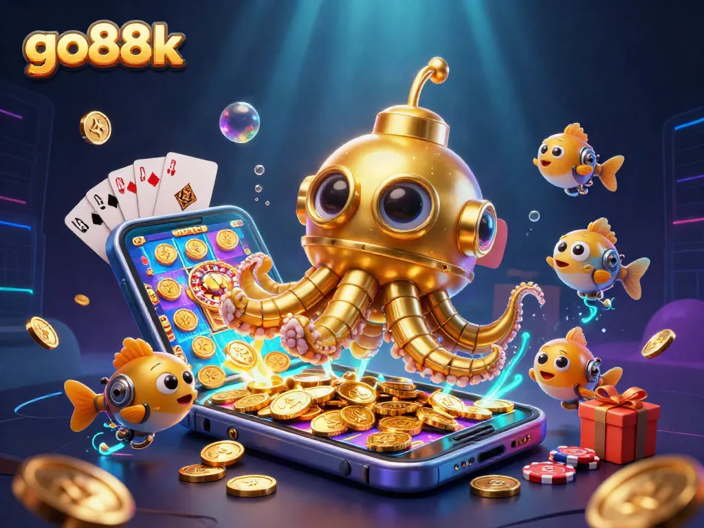 Engage with go88k's exciting world of online gaming featuring dynamic golden kraken submarine action.