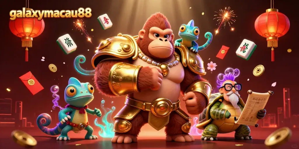 Experience the thrill of gambling with galaxymacau88 in a vibrant, dynamic casino scene.