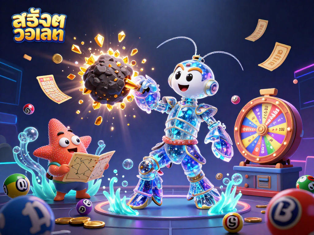 Capture the thrill of winning with สล็อตวอเลท, featuring a vibrant scene of fantasy characters and rich casino elements.