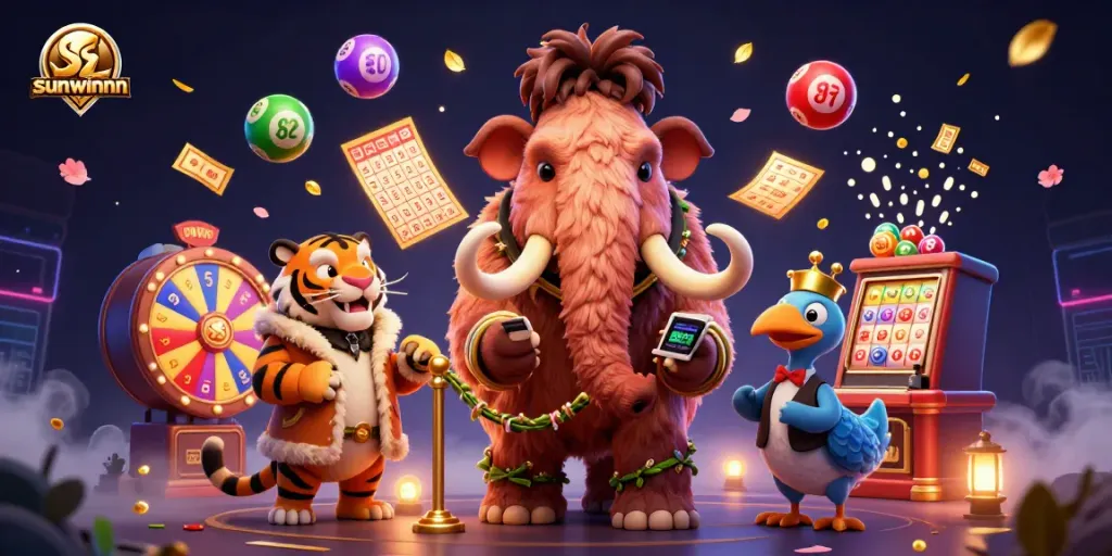 Experience the excitement of sunwinnn with vibrant casino characters and dynamic gaming elements.
