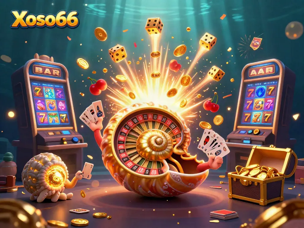 Experience thrilling jackpots with Xoso66's immersive slots and games in an engaging 3D scene.