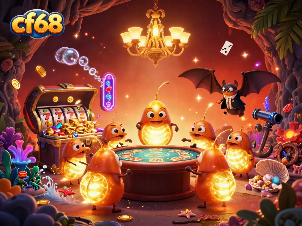 Experience thrilling moments at cf68 casino with glowworms illuminating vibrant games.