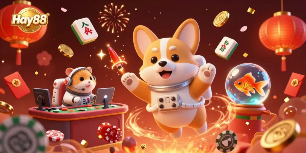 Experience thrilling gaming action at Hay88 with 3D characters and vibrant casino elements, enhancing your online play.