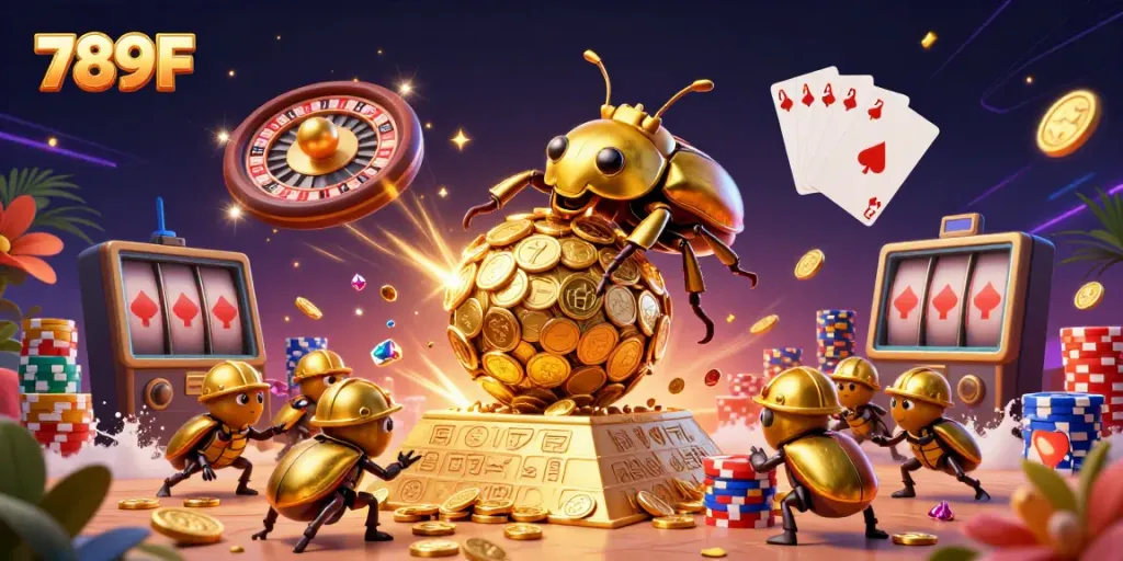 Experience thrilling gaming adventures at 789F with dynamic casino-themed visuals.