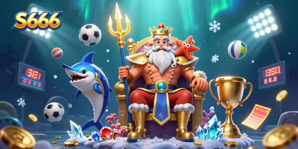 Engage in thrilling betting adventures with S666, featuring Neptune and dynamic sports elements.