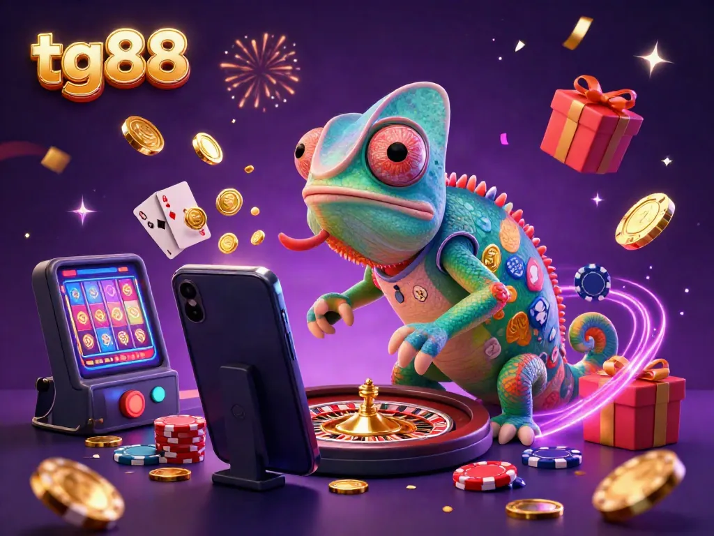 Experience the excitement of tg88 with vibrant characters and casino elements, celebrating winning moments.