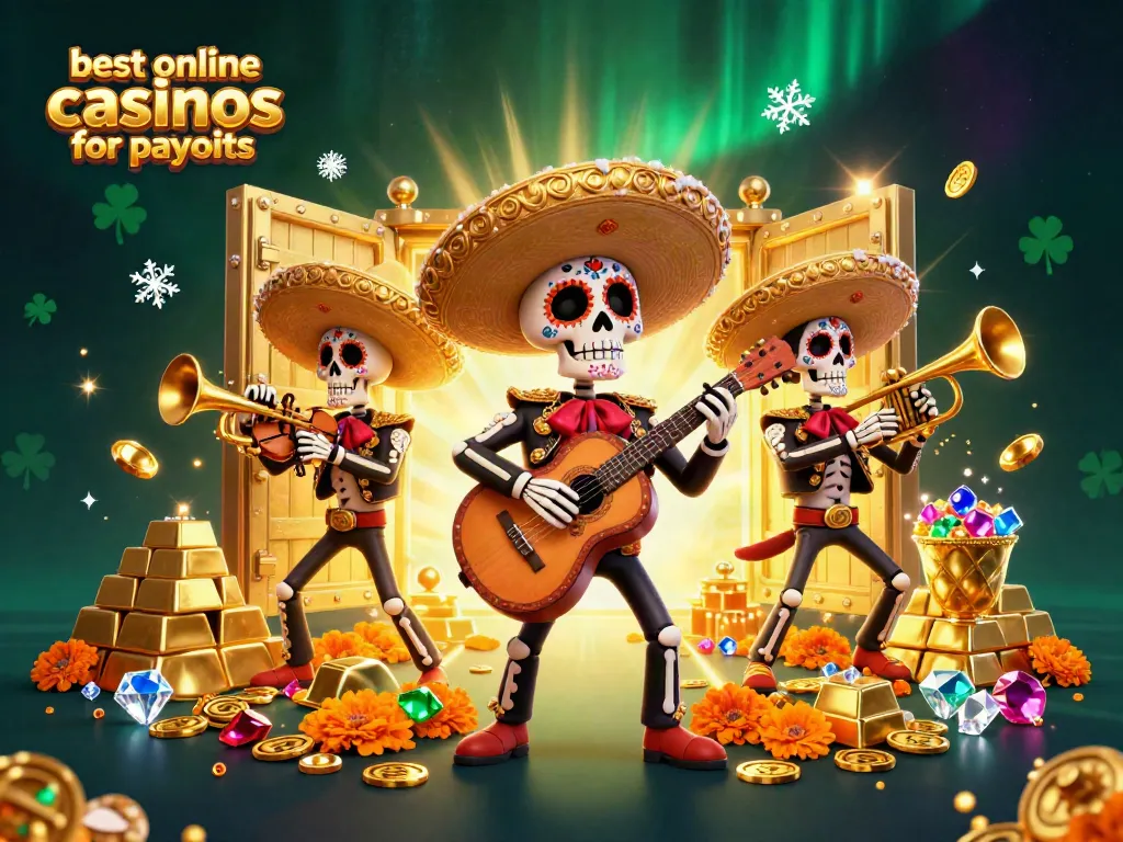 Experience vibrant moments with the best online casinos for payouts featuring lively mariachi characters in a treasure vault.