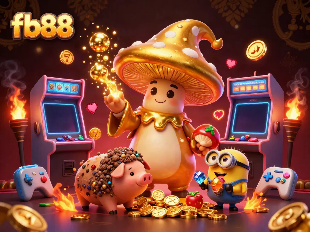 Join the thrilling action at fb88 with a wizard channeling gold magic in this vibrant casino scene.