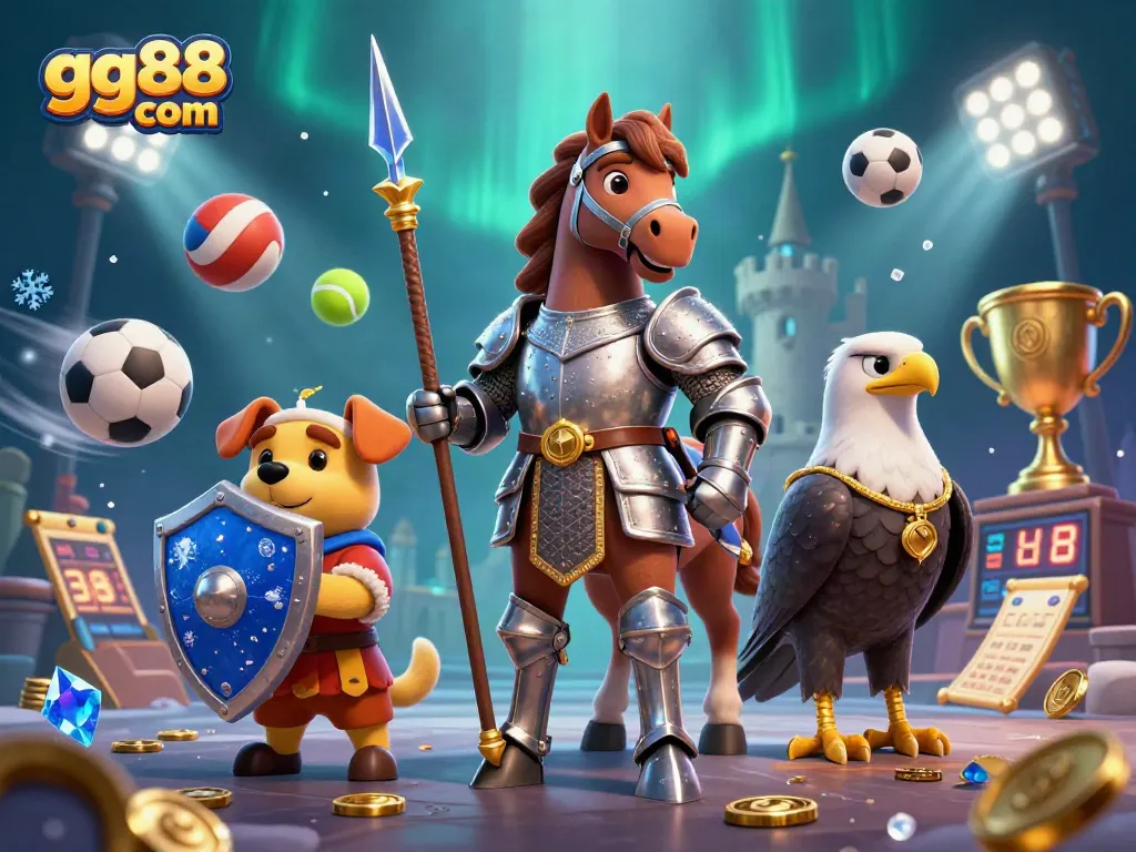 Engage with thrilling games at gg88 com, highlighting dynamic sports elements and a captivating fantasy scene.