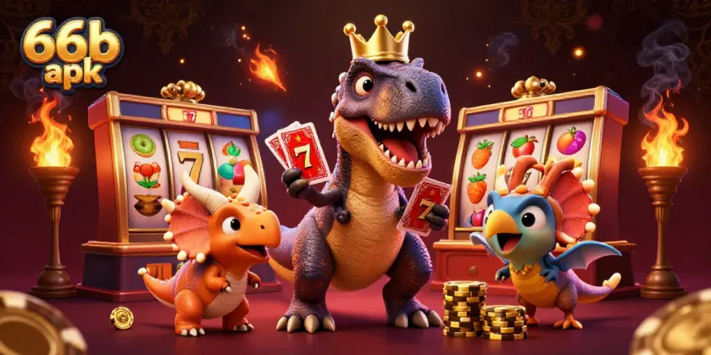 Shuffle cards and stack chips in this vibrant 66b apk casino scene filled with action and excitement.