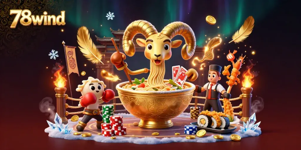 Engage in thrilling gameplay with 78wind's colorful 3D casino characters battling in a vibrant arena.
