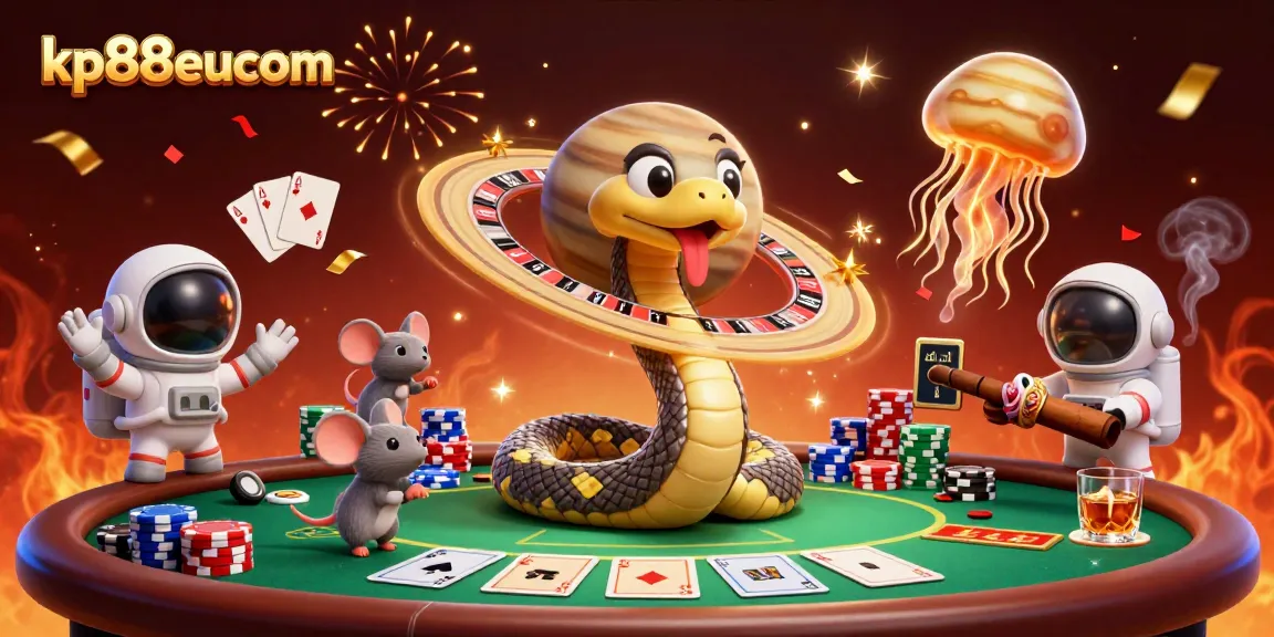 Experience the excitement at kp88eucom with astronauts betting on a cosmic roulette.