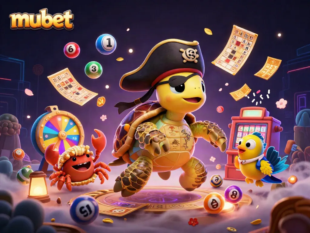 Experience the thrilling world of mubet with a vibrant scene featuring colorful gambling elements.