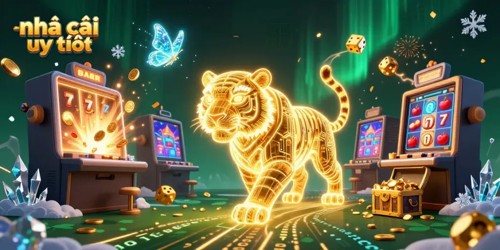 Experience the excitement of Nhà cái uy tín in this vibrant cinematic casino landscape