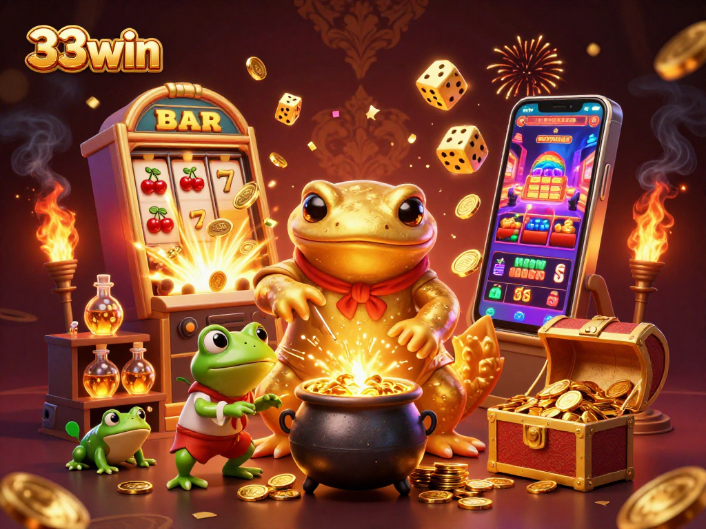 Engage with 33win's exciting casino adventures featuring an alchemist and thrilling game elements.