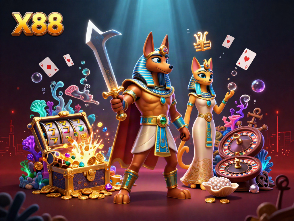 X88 brings excitement to the casino scene with Anubis and Bastet in a thrilling gaming adventure.