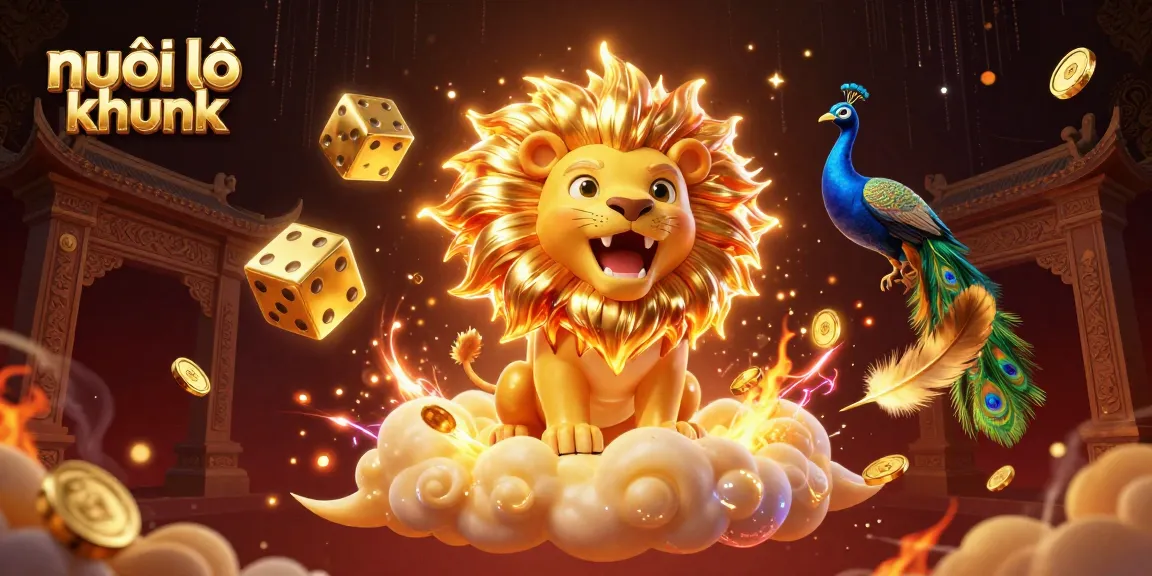 Elevate your chances with the nuôi lô khung strategy amidst vibrant casino elements and golden dice.
