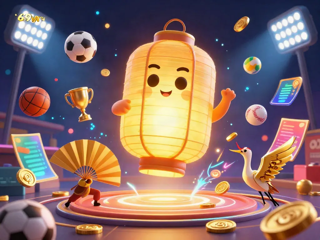 Experience winning moments with 69vn in a vibrant casino scene filled with sports and lucky symbols.
