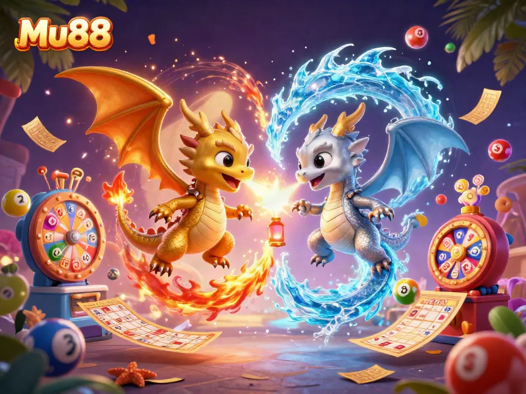 Experience exciting gameplay at Mu88 with vibrant, lucky lottery elements and our stunning dual dragons.