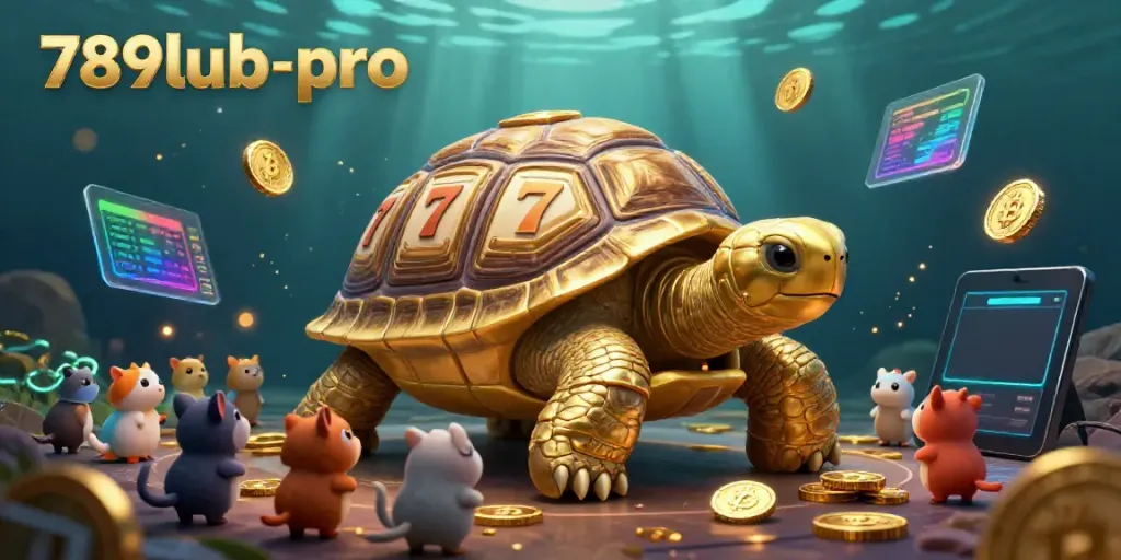 Experience thrilling gameplay with 789lub-pro featuring vibrant slot machines and cryptocurrencies in a lively 3D illustration.