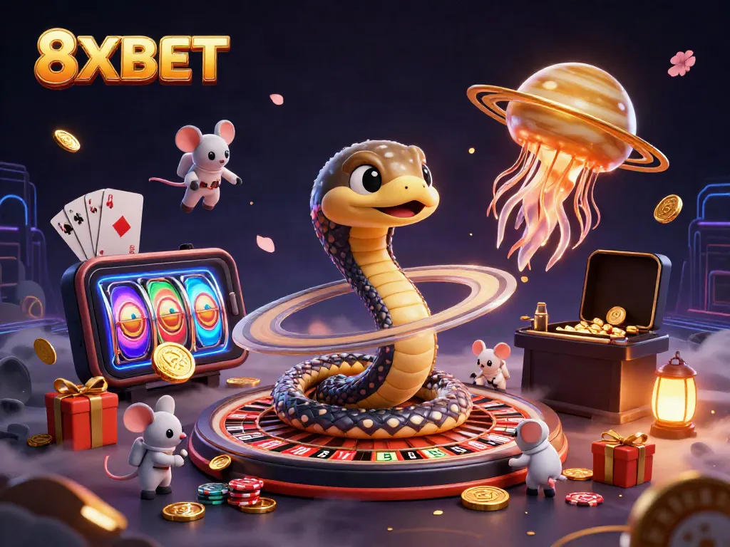 Experience thrilling bets with 8XBET in a vivid casino universe featuring characters and games