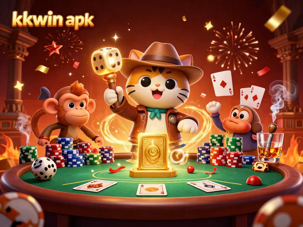 Discover thrilling gameplay with kkwin apk in a vibrant casino adventure featuring an archaeologist cat.