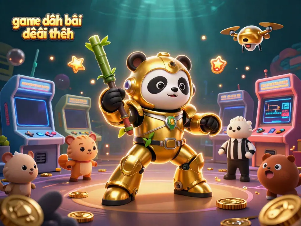 Dynamic scene of game đánh bài đổi thưởng showcasing vibrant characters and thrilling casino gameplay.