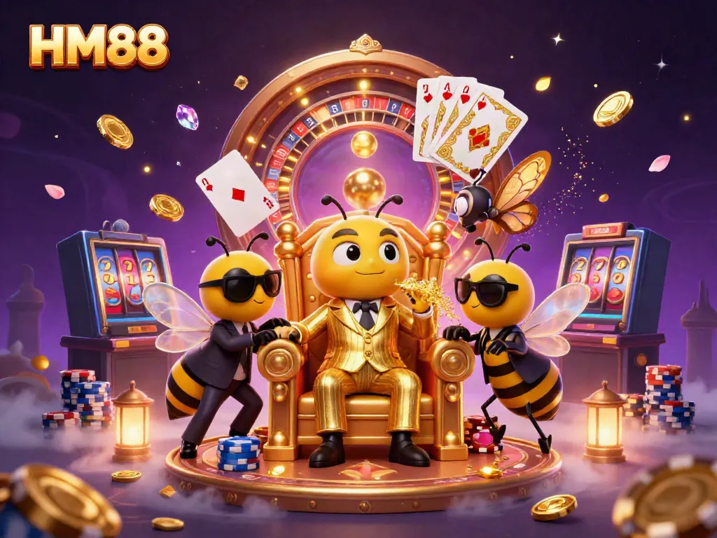 Experience the vibrant world of HM88 with a mob boss, bodyguards, and an informant in a dynamic casino scene.